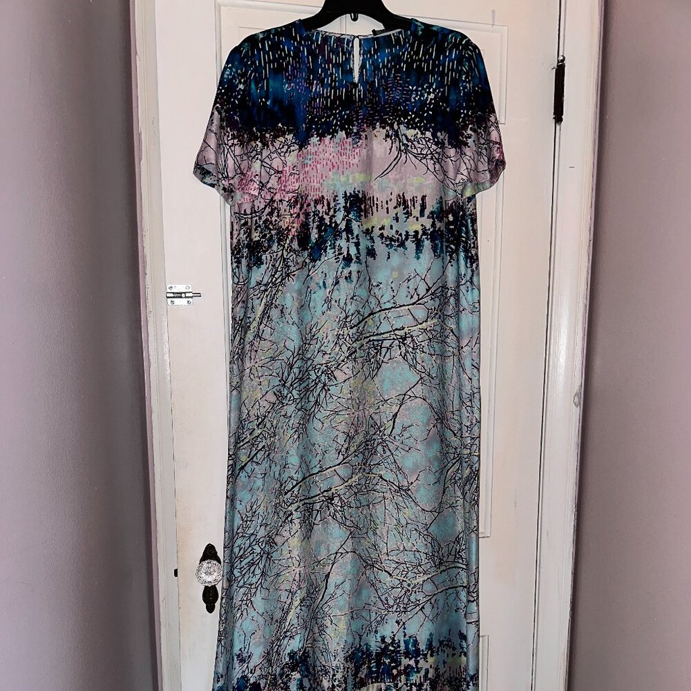 BCBGMaxAzria Multicolor Abstract Maxi Dress